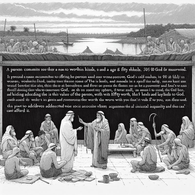 레위기 27장 1절~8절 설교 – 서원과 속죄 – 고대의 전통에서 오늘날의 신앙까지