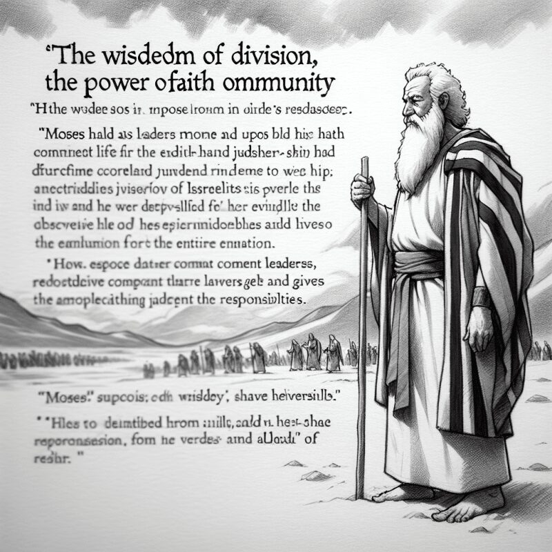 출애굽기 18장 24절~27절 설교 – 지혜로운 분담, 신앙공동체의 힘